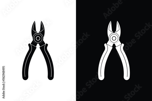 Tongue and Groove pliers icon vector on White Background ,Vector Art Illustration on white background.