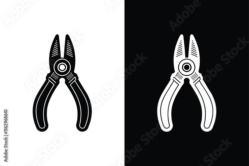 Tongue and Groove pliers icon vector on White Background ,Vector Art Illustration on white background.