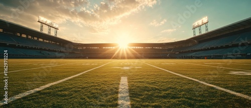 Wallpaper Mural A football field with a sun shining on it Torontodigital.ca
