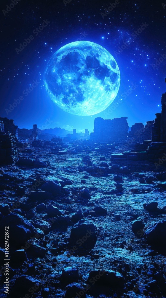 Ethereal moonlit nights Serenity in moonlit ruins Ethereal moonlit nights Serenity in moonlit ruins