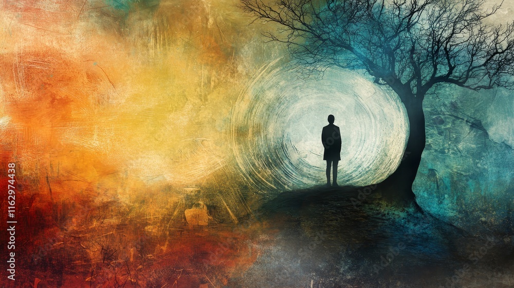 Symbolic representation of the transformative journey from trauma to healing and resilience Symbolic representation of the transformative journey from trauma to healing and resilience