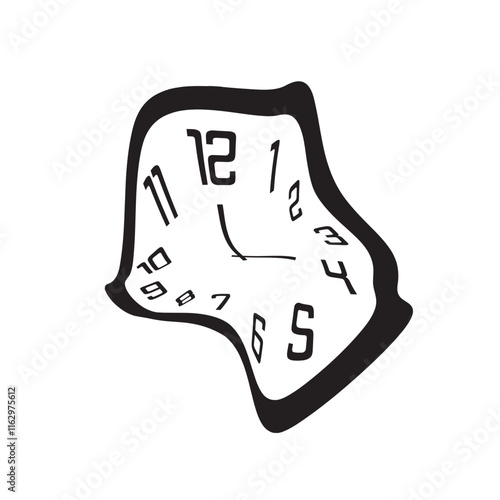 Deformed wall clock designed with simple details	