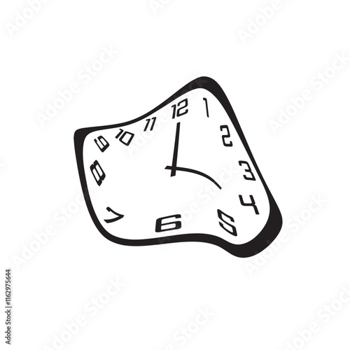 Deformed wall clock designed with simple details	