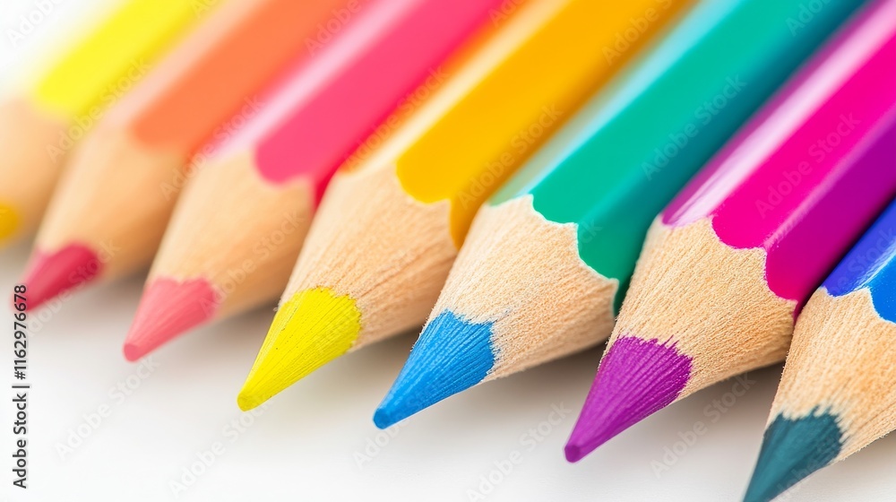 Colorful collection of art supply pencils. Colorful collection of art supply pencils.