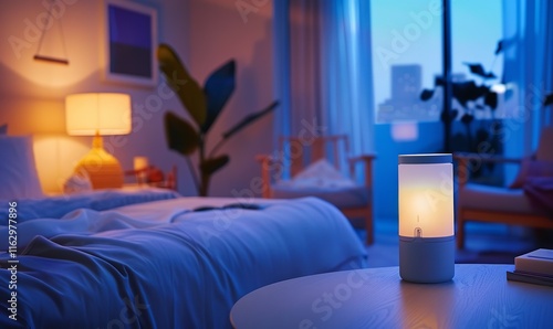 Ambient room configurations are created by smart lights, Generative AI.