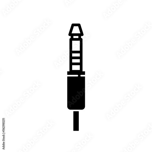 audio jack plug - vector icon