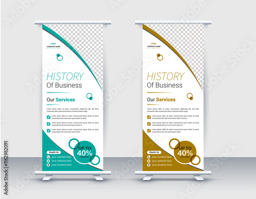 creative portable stands roll up Banner Design. business flyer, display banner, banner, Standee Banner