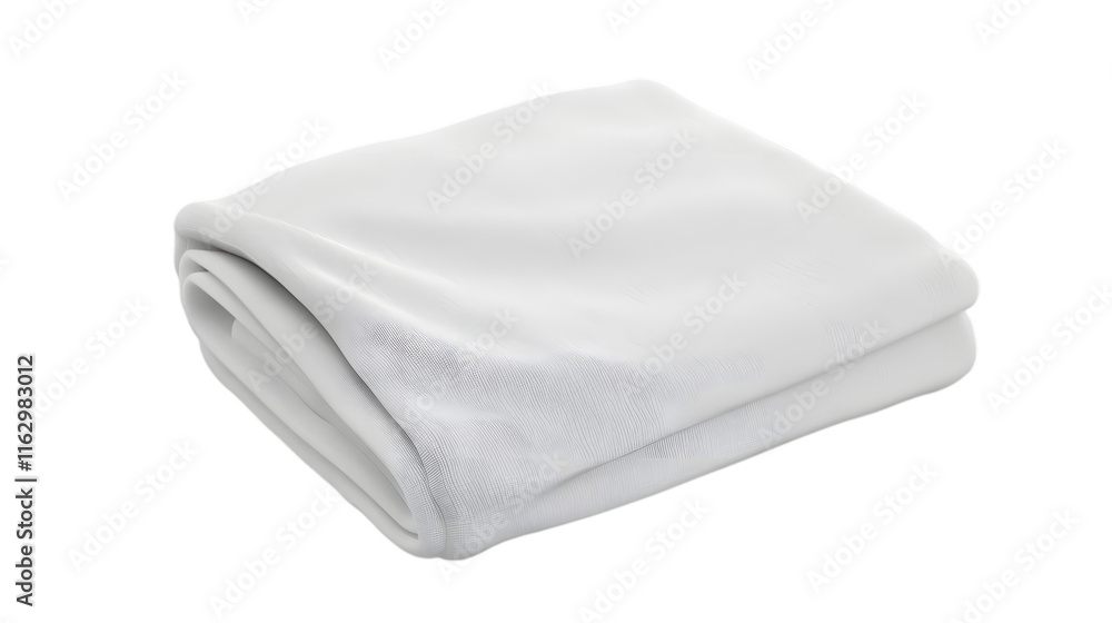 Folded plain white t-shirt isolated on white background Folded plain white t-shirt isolated on white background