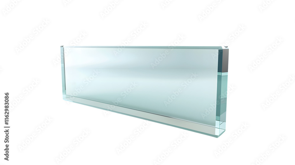 Frosted glass panel with a recorded isolated on white background Frosted glass panel with a recorded isolated on white background