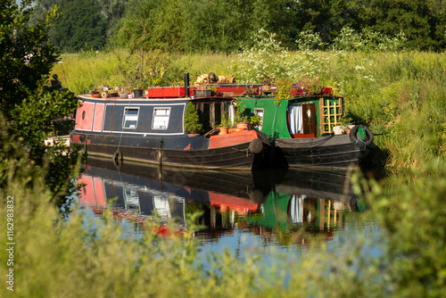 Canal boats on the river Lea or Stort photo