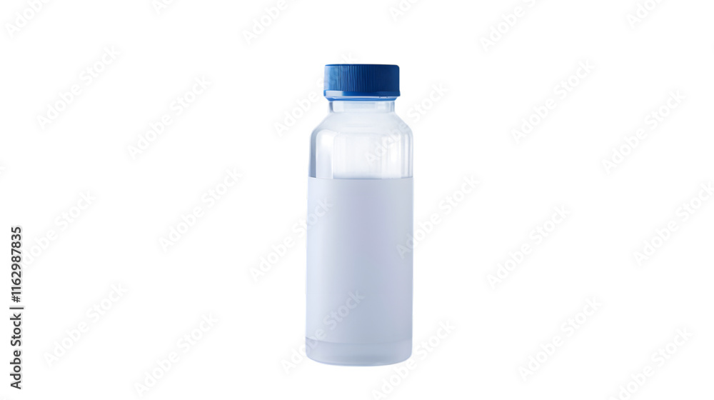 Elegant reusable plastic bottle isolated on white background Elegant reusable plastic bottle isolated on white background