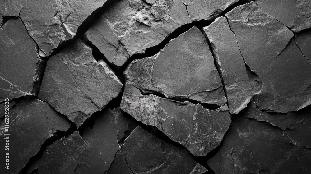 Dark Grey Cracked Stone Surface Texture Background Dark Grey Cracked Stone Surface Texture Background