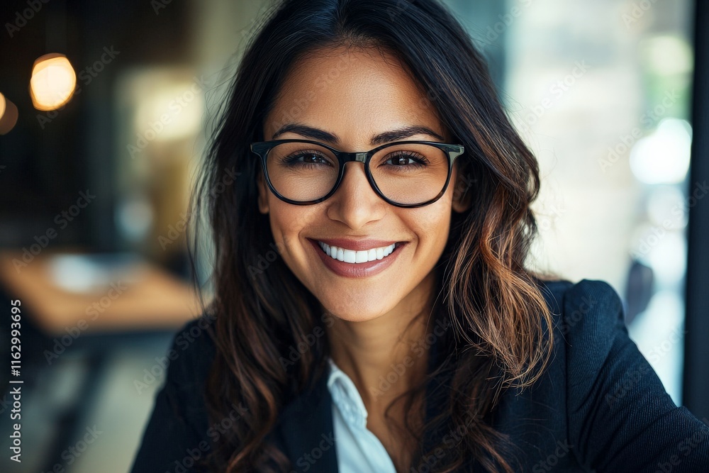 Confident Hispanic businesswoman in her 30s smiling for a professional headshot – a successful leader and entrepreneur in a corporate setting Confident Hispanic businesswoman in her 30s smiling for a professional headshot – a successful leader and entrepreneur in a corporate setting