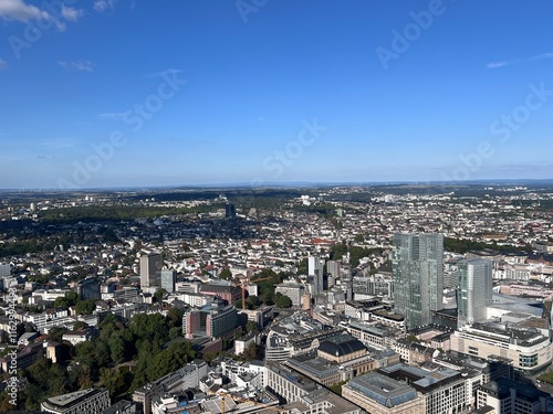 Wallpaper Mural View of city from the height of Maintower skyscraper, Frankfurt am Main, Germany Torontodigital.ca