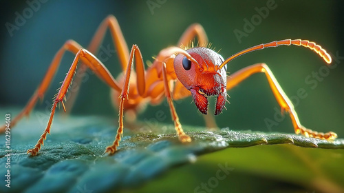 Wallpaper Mural Microcosm Of Nature An Ant On A Leaf Closeup Reality Blurred Background Wonder Torontodigital.ca