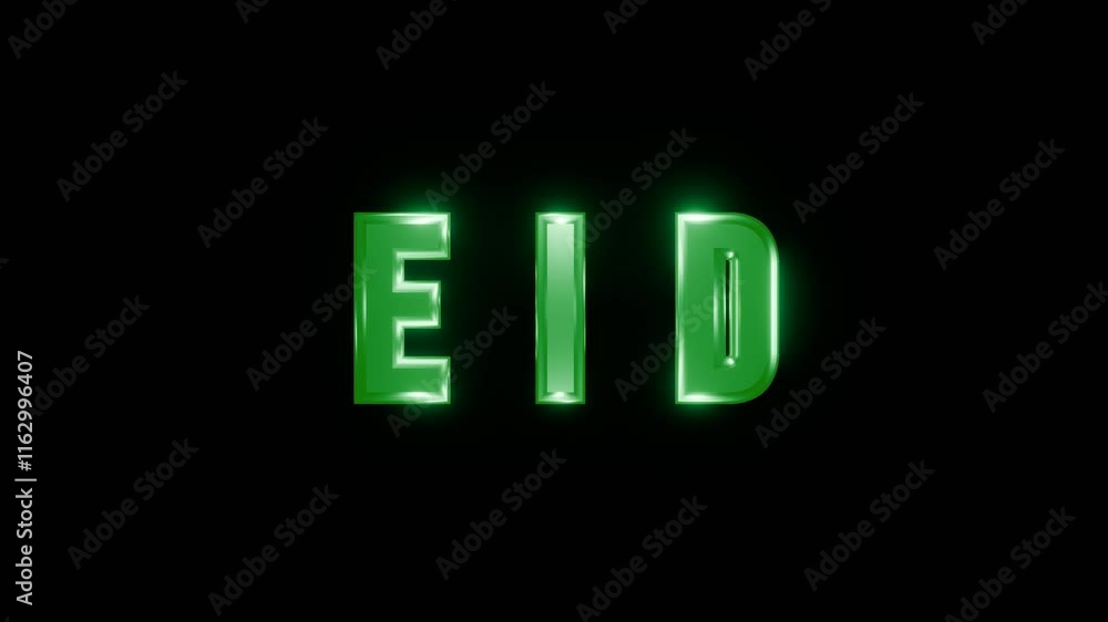 EID text animation, Green Elegant Muslim Ethnic Text, EID Muslim culture and festival. Alpha Channel, Transparent Background. 4K. Intro or Opener, Social media friendly festive promo. EID text animation, Green Elegant Muslim Ethnic Text, EID Muslim culture and festival. Alpha Channel, Transparent Background. 4K. Intro or Opener, Social media friendly festive promo.