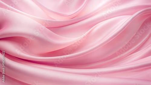 Pink background. Soft wavy folds in the fabric. Tender. Wedding concept. Or baby, newborn greeting card. Delicate beautiful background with copy space for design. Web site. Website header.