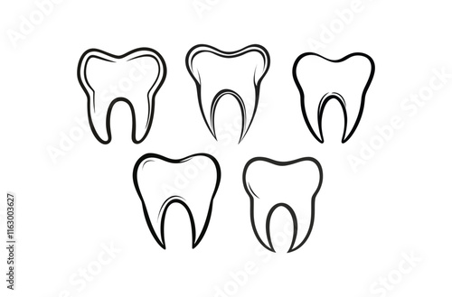 tooth icon set