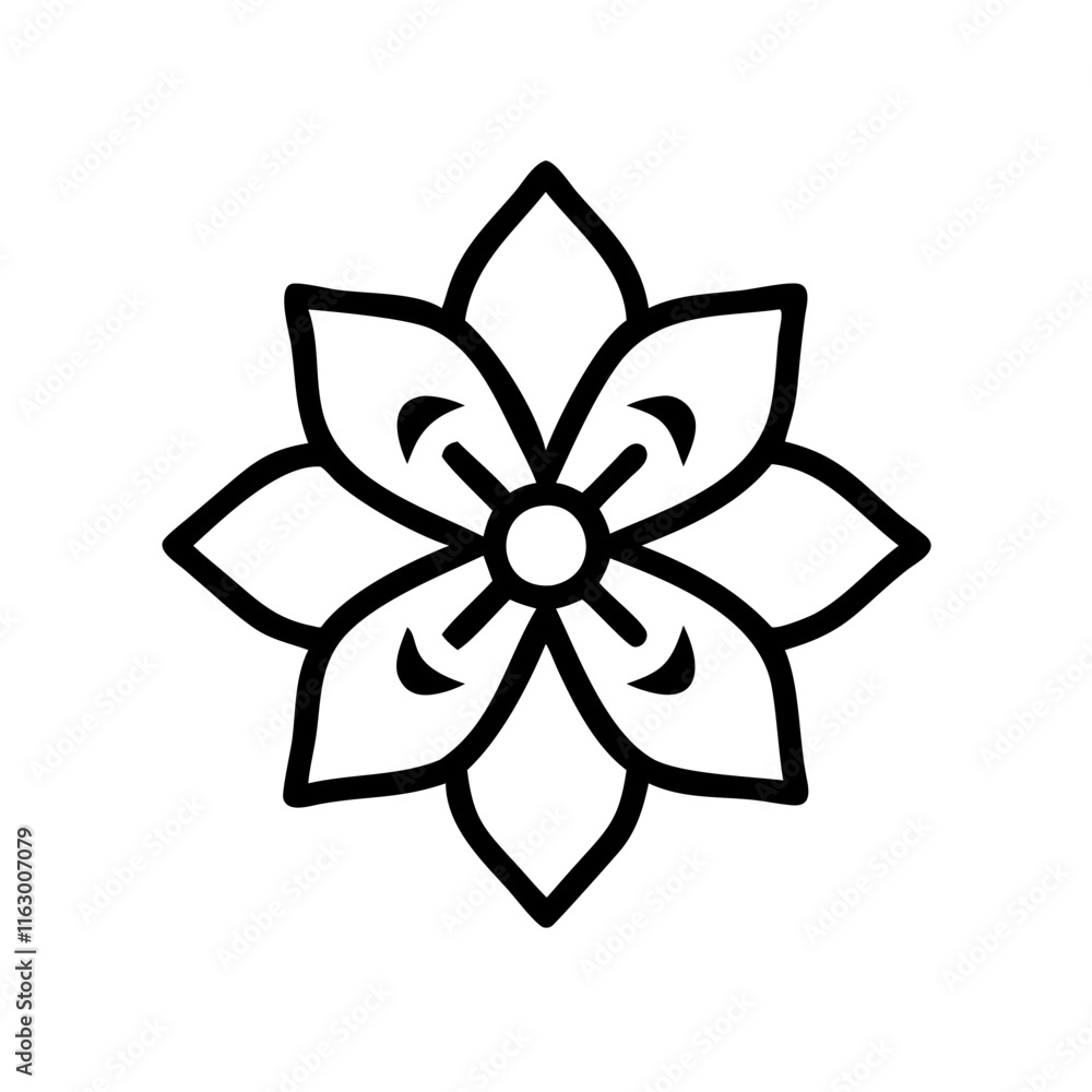 Geometric flower pattern Geometric flower pattern