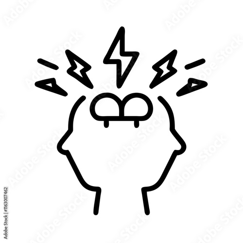 Represents sudden ideas, energy, or strong emotions