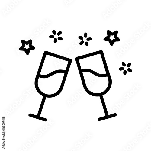 Symbolizes celebrations, relaxation, or sophistication