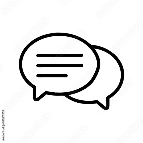 A chat bubble icon representing communication or conversation