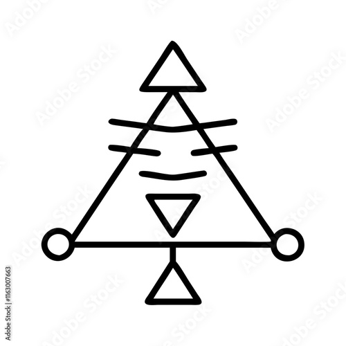 An abstract triangle icon representing balance, strength, or hierarchy