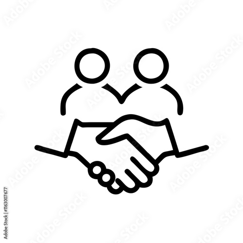 Represents partnership, cooperation, or agreement