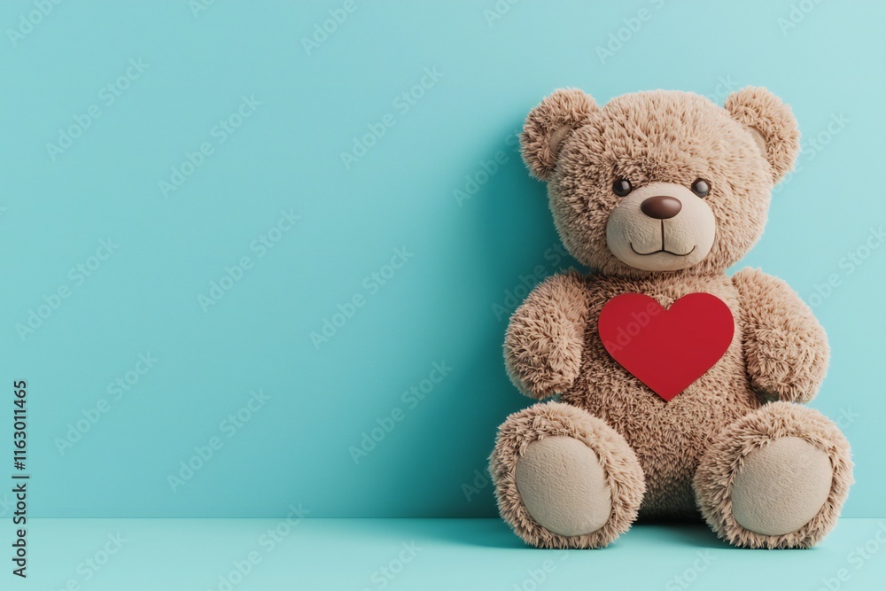 Valentine's Day Cute Teddy Bear Holding Red Heart Valentine s Day Love Romance Friendship Soft Toy Plush Gift Valentine's Day Cute Teddy Bear Holding Red Heart Valentine s Day Love Romance Friendship Soft Toy Plush Gift