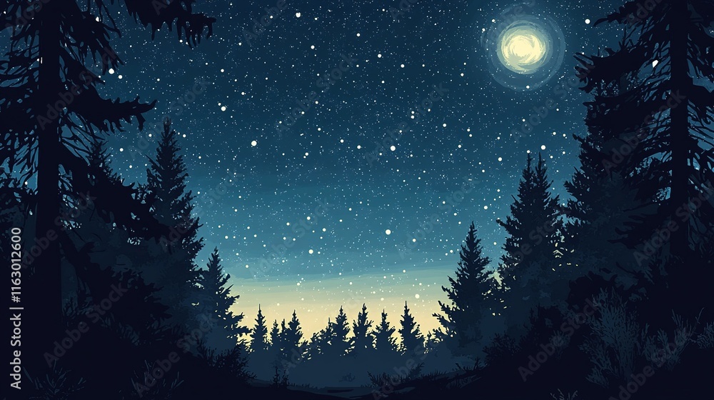 Fototapeta premium The sight of stars in a clear night sky, reminding you of the vastness of the universe and your place within it.