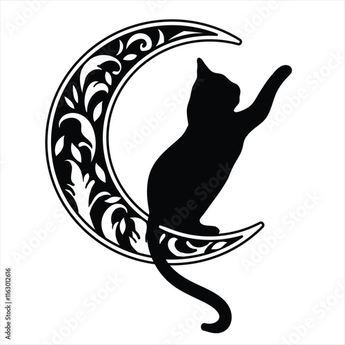 Vector Illustrations of Cats Tattoos