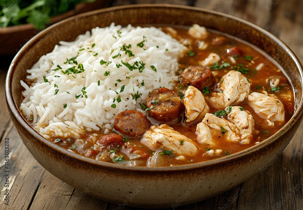 Delicious Chicken and Andouille Sausage Jambalaya with Rice Delicious Chicken and Andouille Sausage Jambalaya with Rice