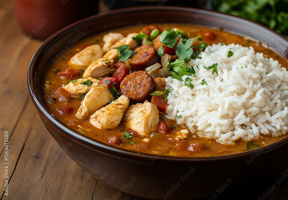 Delicious Chicken and Andouille Sausage Jambalaya with Rice Delicious Chicken and Andouille Sausage Jambalaya with Rice