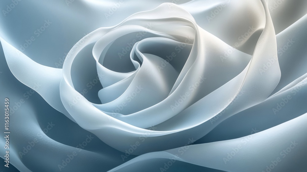 Abstract Draped Fabric Rose Soft Blue Hues Abstract Draped Fabric Rose Soft Blue Hues