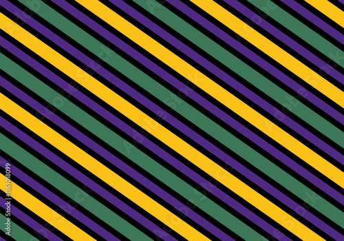 Mardi gras party background vector illustration. Seamless pattern with Mardi Gras colors. Yellow, violet, green colors