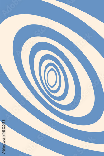 Dynamic concentric ovals groovy background