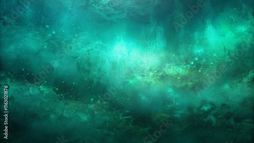 Wallpaper Mural Dark green mint sea teal jade emerald turquoise light blue abstract background. Color gradient blur. Rough grunge grain noise. Brushed matte shimmer. Metallic foil.Design.Template.Empty.  Torontodigital.ca