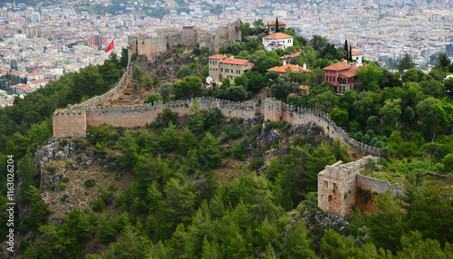 A view from Alanya Castle in Alanya, Antalya, Turkey
