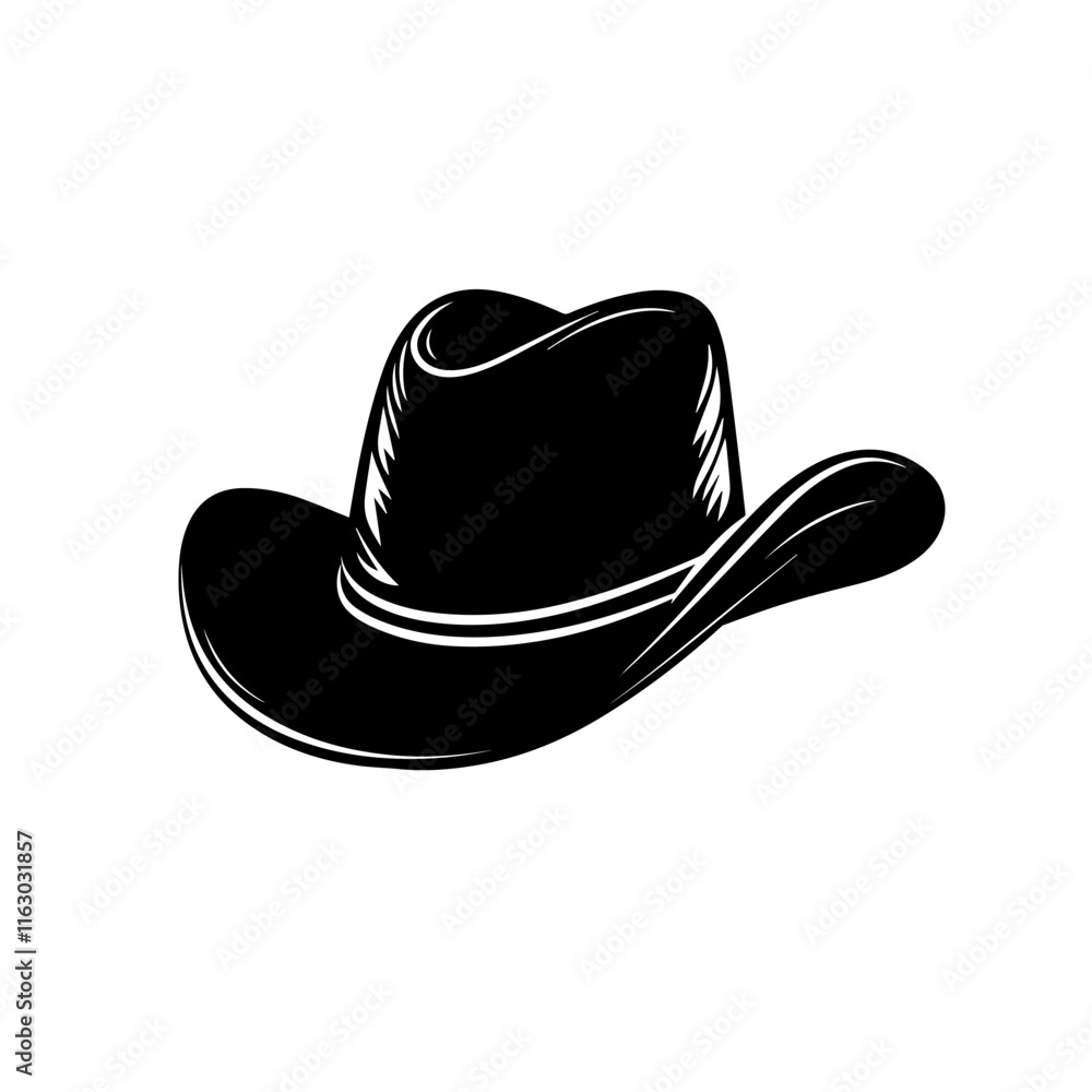 Brown Sheriff Hat Icon. Vector Isolated Object. Front View. Symbol of Wild West Brown Sheriff Hat Icon. Vector Isolated Object. Front View. Symbol of Wild West