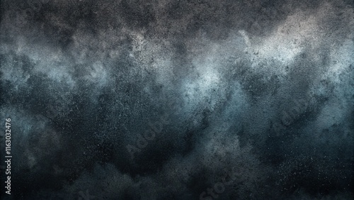 Dark abstract textured background, with subtle gradients of black and gray tones, creating a rough, grainy, and slightly wavy pattern. The texture resembles a chalkboard or charcoal surface with faint