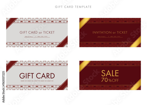 和柄のギフトカード８９　gift card　金券　優待券　割引券