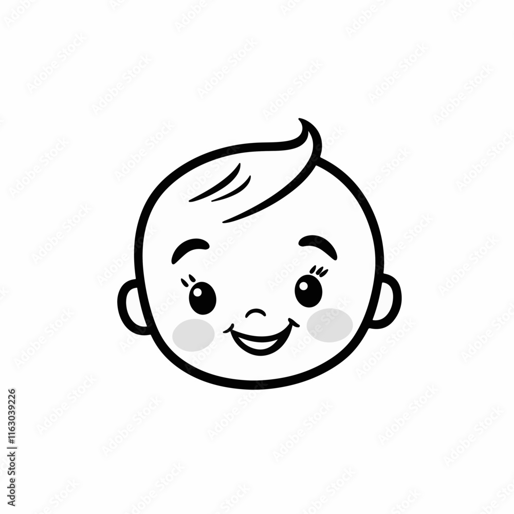 Facial expression (Emoticons) collection of cute baby boy and baby girl Facial expression (Emoticons) collection of cute baby boy and baby girl