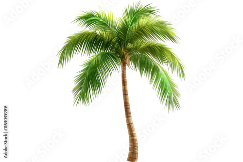palm tree isolated on white