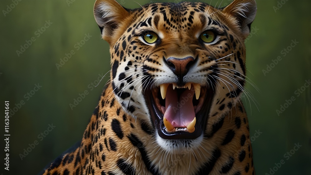 Fototapeta premium close up portrait of a leopard