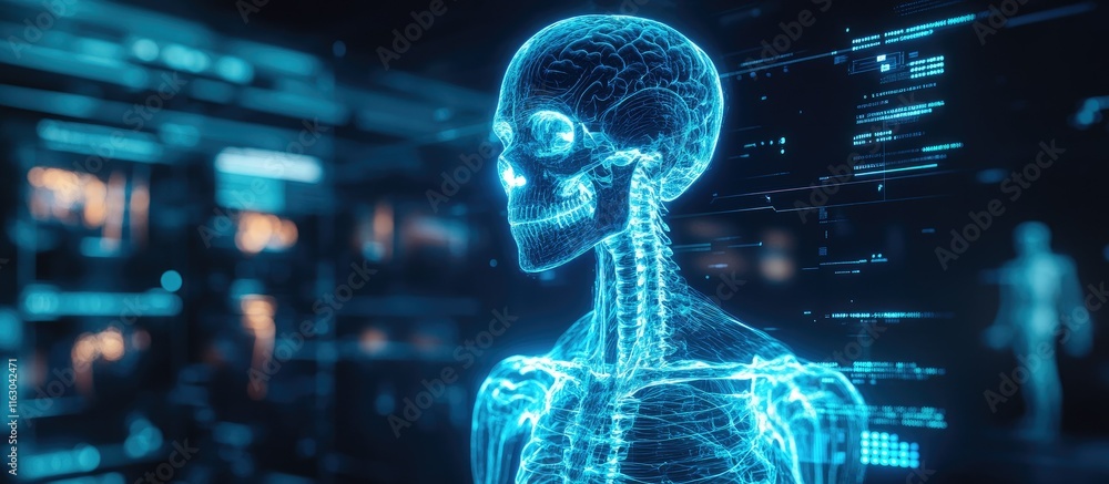 Futuristic Medical Visualization: Exploring the Human Skeletal System through Holographic Technology Futuristic Medical Visualization: Exploring the Human Skeletal System through Holographic Technology