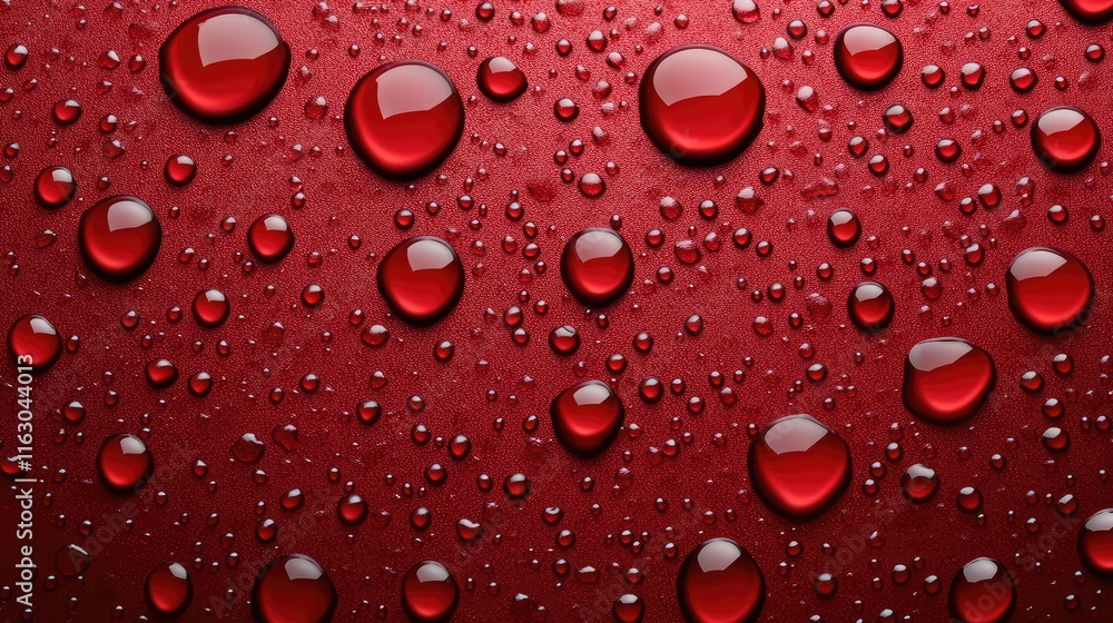 Abstract Red Textured Background with Metallic Bubbles Abstract Red Textured Background with Metallic Bubbles