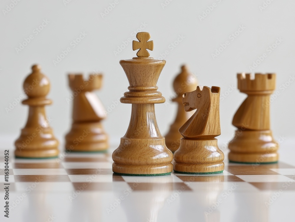 A classic chessboard displays strategically placed wooden pieces, symbolizing intellect and strategy in a game loved by thinkers and strategists worldwide. A classic chessboard displays strategically placed wooden pieces, symbolizing intellect and strategy in a game loved by thinkers and strategists worldwide.