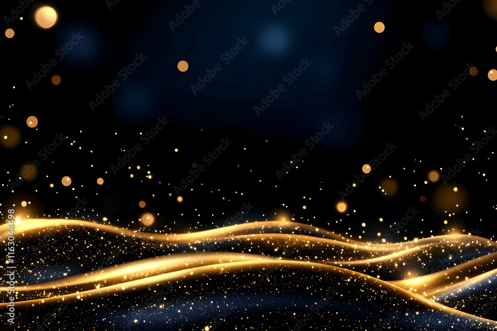 Fototapeta premium Golden Glitter Abstract Background