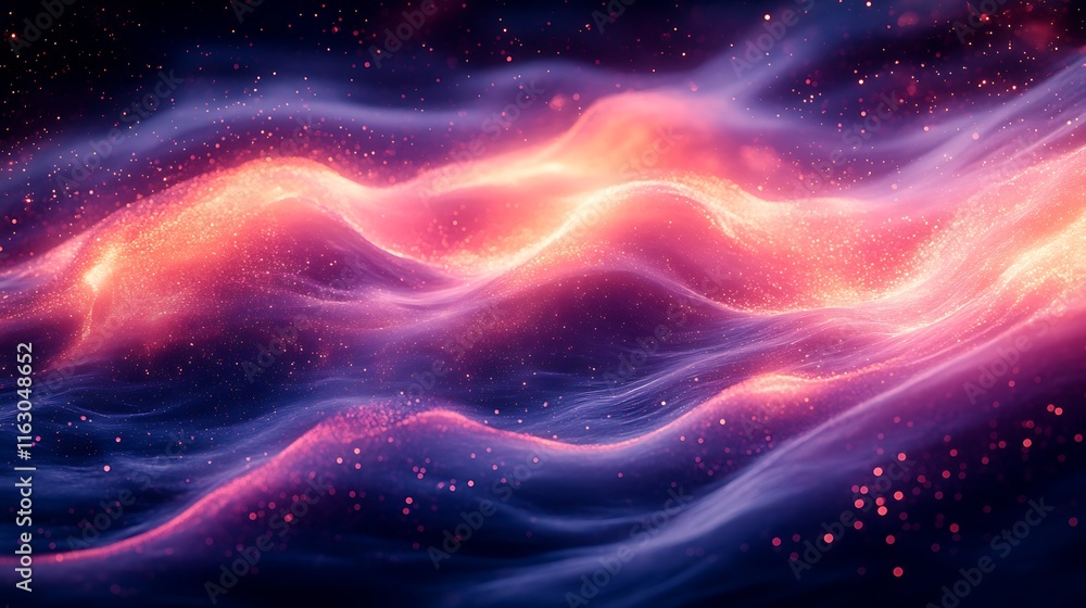 Ethereal colorful waves blend into a fluid and dreamy abstract setting image Ethereal colorful waves blend into a fluid and dreamy abstract setting image