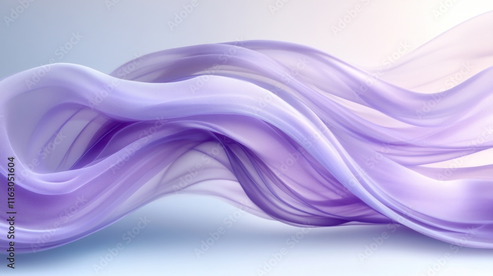 Obraz premium Abstract flowing purple and light blue fabric.